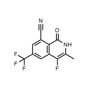 4-Fluoro-3-methyl-1-oxo-6-(trifluoromethyl)-1,2-dihydroisoquinoline-8-carbonitrile|CS-1063089