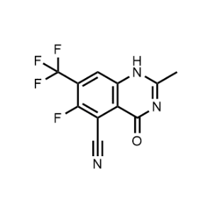 6-Fluoro-2-methyl-4-oxo-7-(trifluoromethyl)-1,4-dihydroquinazoline-5-carbonitrile|CS-1063098