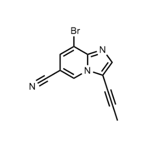 8-Bromo-3-(prop-1-yn-1-yl)imidazo[1,2-a]pyridine-6-carbonitrile|CS-1064038