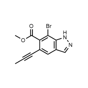 Methyl 7-bromo-5-(prop-1-yn-1-yl)-1H-indazole-6-carboxylate|CS-1064109