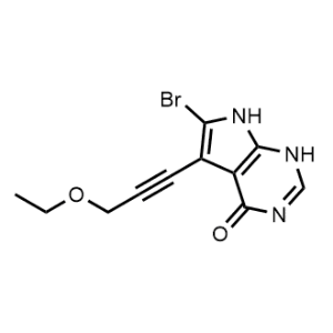 6-Bromo-5-(3-ethoxyprop-1-yn-1-yl)-1,7-dihydro-4H-pyrrolo[2,3-d]pyrimidin-4-one|CS-1064226