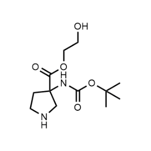 2-Hydroxyethyl 3-((tert-butoxycarbonyl)amino)pyrrolidine-3-carboxylate|CS-1064245