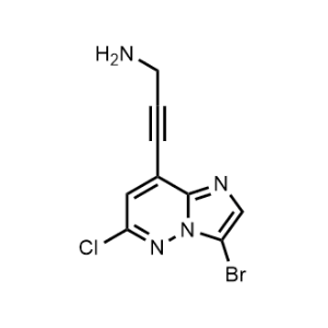 3-(3-Bromo-6-chloroimidazo[1,2-b]pyridazin-8-yl)prop-2-yn-1-amine|CS-1064294