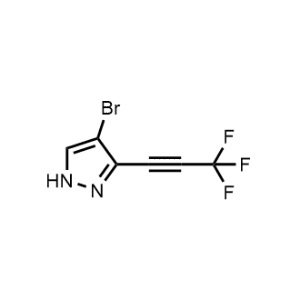 4-Bromo-3-(3,3,3-trifluoroprop-1-yn-1-yl)-1H-pyrazole|CS-1064302