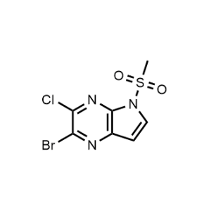2-Bromo-3-chloro-5-(methylsulfonyl)-5H-pyrrolo[2,3-b]pyrazine|CS-1064342