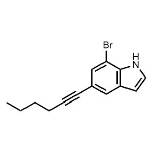 7-Bromo-5-(hex-1-yn-1-yl)-1H-indole|CS-1064682