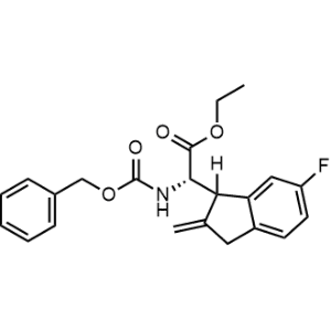 Ethyl (2S)-2-(((benzyloxy)carbonyl)amino)-2-(6-fluoro-2-methylene-2,3-dihydro-1H-inden-1-yl)acetate|CS-1064714