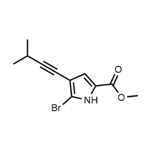 Methyl 5-bromo-4-(3-methylbut-1-yn-1-yl)-1H-pyrrole-2-carboxylate|CS-1064880