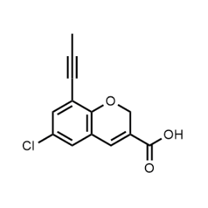 6-Chloro-8-(prop-1-yn-1-yl)-2H-chromene-3-carboxylic acid|CS-1065507