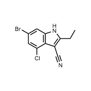 6-Bromo-4-chloro-2-ethyl-1H-indole-3-carbonitrile|CS-1065510