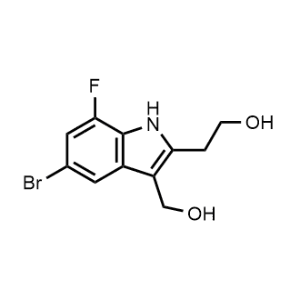 2-(5-Bromo-7-fluoro-3-(hydroxymethyl)-1H-indol-2-yl)ethan-1-ol|CS-1065540