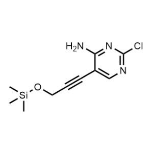 2-Chloro-5-(3-((trimethylsilyl)oxy)prop-1-yn-1-yl)pyrimidin-4-amine|CS-1065549