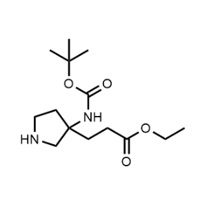 Ethyl 3-(3-((tert-butoxycarbonyl)amino)pyrrolidin-3-yl)propanoate|CS-1065761