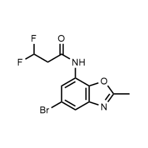 N-(5-Bromo-2-methylbenzo[d]oxazol-7-yl)-3,3-difluoropropanamide|CS-1066722