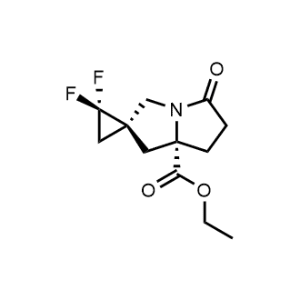 Ethyl (1S,7a'S)-2,2-difluoro-5'-oxodihydro-1'H,3'H-spiro[cyclopropane-1,2'-pyrrolizine]-7a'(5'H)-carboxylate|CS-1066972