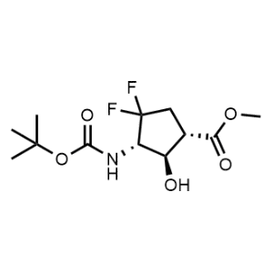 Methyl (1S,2R,3S)-3-((tert-butoxycarbonyl)amino)-4,4-difluoro-2-hydroxycyclopentane-1-carboxylate|CS-1067359