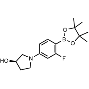 (R)-1-(3-Fluoro-4-(4,4,5,5-tetramethyl-1,3,2-dioxaborolan-2-yl)phenyl)pyrrolidin-3-ol|CS-1067762
