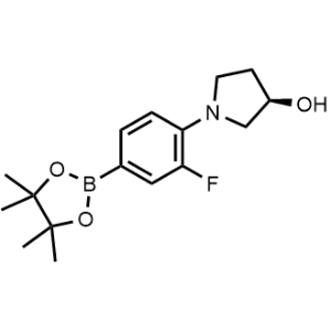 (R)-1-(2-Fluoro-4-(4,4,5,5-tetramethyl-1,3,2-dioxaborolan-2-yl)phenyl)pyrrolidin-3-ol|CS-1067763
