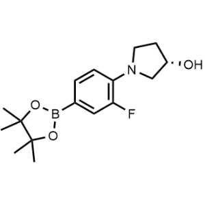 (S)-1-(2-Fluoro-4-(4,4,5,5-tetramethyl-1,3,2-dioxaborolan-2-yl)phenyl)pyrrolidin-3-ol|CS-1067764