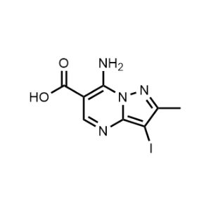 7-Amino-3-iodo-2-methylpyrazolo[1,5-a]pyrimidine-6-carboxylic acid|CS-1068099