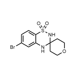 6-Bromo-2',3',5',6'-tetrahydro-2H,4H-spiro[benzo[E][1,2,4]thiadiazine-3,4'-pyran] 1,1-dioxide|CS-1068747