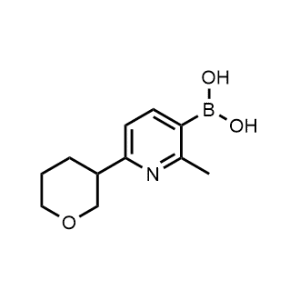 (2-Methyl-6-(tetrahydro-2H-pyran-3-yl)pyridin-3-yl)boronic acid|CS-1069392