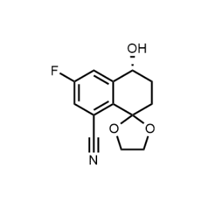 (R)-6-Fluoro-4-hydroxy-3,4-dihydro-2H-spiro[naphthalene-1,2'-[1,3]dioxolane]-8-carbonitrile|CS-1069539