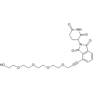 2-(2,6-Dioxopiperidin-3-yl)-4-(1-hydroxy-3,6,9,12-tetraoxapentadec-14-yn-15-yl)isoindoline-1,3-dione|CS-1069866