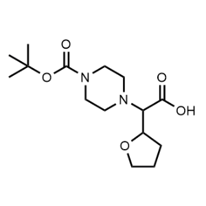 2-(4-(Tert-butoxycarbonyl)piperazin-1-yl)-2-(tetrahydrofuran-2-yl)acetic acid|CS-1069970