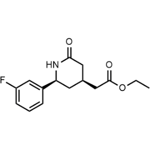 Ethyl 2-((2S,4S)-2-(3-fluorophenyl)-6-oxopiperidin-4-yl)acetate|CS-1070077