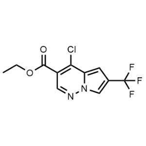 Ethyl 4-chloro-6-(trifluoromethyl)pyrrolo[1,2-b]pyridazine-3-carboxylate|CS-1070209