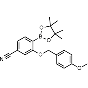 3-((4-Methoxybenzyl)oxy)-4-(4,4,5,5-tetramethyl-1,3,2-dioxaborolan-2-yl)benzonitrile|CS-1070415