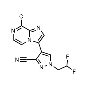 4-(8-Chloroimidazo[1,2-a]pyrazin-3-yl)-1-(2,2-difluoroethyl)-1H-pyrazole-3-carbonitrile|CS-1070889