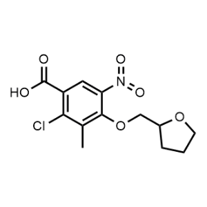 2-Chloro-3-methyl-5-nitro-4-((tetrahydrofuran-2-yl)methoxy)benzoic acid|CS-1070901