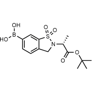 (R)-(2-(1-(Tert-butoxy)-1-oxopropan-2-yl)-1,1-dioxido-2,3-dihydrobenzo[d]isothiazol-6-yl)boronic acid|CS-1070995