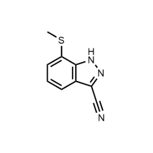 7-(Methylthio)-1H-indazole-3-carbonitrile|CS-1071429