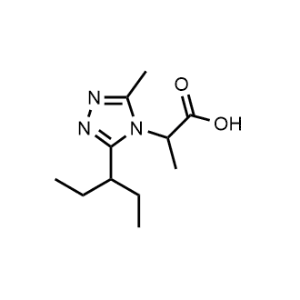 2-(3-Methyl-5-(pentan-3-yl)-4H-1,2,4-triazol-4-yl)propanoic acid|CS-1071540
