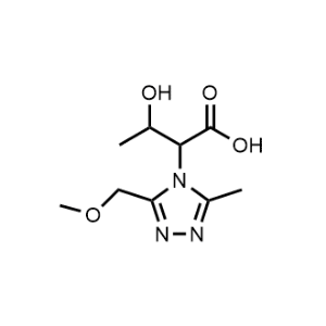 3-Hydroxy-2-(3-(methoxymethyl)-5-methyl-4H-1,2,4-triazol-4-yl)butanoic acid|CS-1071541