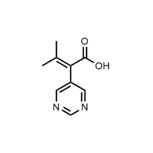 3-Methyl-2-(pyrimidin-5-yl)but-2-enoic acid|CS-1071823