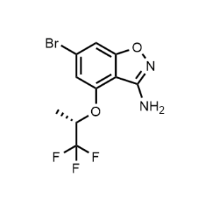 (S)-6-Bromo-4-((1,1,1-trifluoropropan-2-yl)oxy)benzo[d]isoxazol-3-amine|CS-1071859