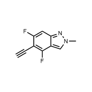 5-Ethynyl-4,6-difluoro-2-methyl-2H-indazole|CS-1072385