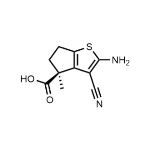 (S)-2-Amino-3-cyano-4-methyl-5,6-dihydro-4H-cyclopenta[b]thiophene-4-carboxylic acid|CS-1072414