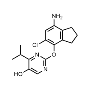 2-((7-Amino-5-chloro-2,3-dihydro-1H-inden-4-yl)oxy)-4-isopropylpyrimidin-5-ol|CS-1072461