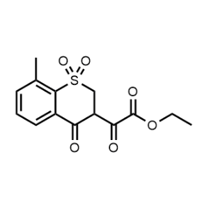 Ethyl 2-(8-methyl-1,1-dioxido-4-oxothiochroman-3-yl)-2-oxoacetate|CS-1072592