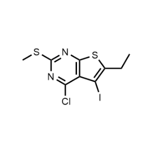 4-Chloro-6-ethyl-5-iodo-2-(methylthio)thieno[2,3-d]pyrimidine|CS-1072629