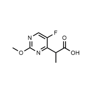 2-(5-Fluoro-2-methoxypyrimidin-4-yl)propanoic acid|CS-1072674