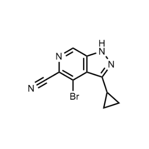 4-Bromo-3-cyclopropyl-1H-pyrazolo[3,4-c]pyridine-5-carbonitrile|CS-1072960