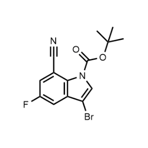 Tert-butyl 3-bromo-7-cyano-5-fluoro-1H-indole-1-carboxylate|CS-1073345