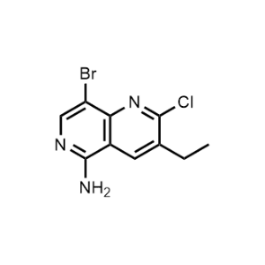8-Bromo-2-chloro-3-ethyl-1,6-naphthyridin-5-amine|CS-1073428