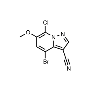 4-Bromo-7-chloro-6-methoxypyrazolo[1,5-a]pyridine-3-carbonitrile|CS-1073700
